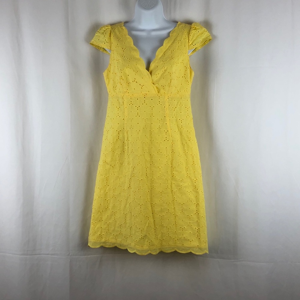 Laundry by Shelli Segal Cotton eyelet lace dress 6